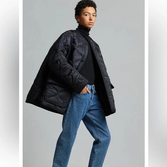 NWT THE FRANKIE SHOP TEDDY QUILTED JACKET - BLACK-PLEASE READ LISTING DETAILS - Picture 2 of 10